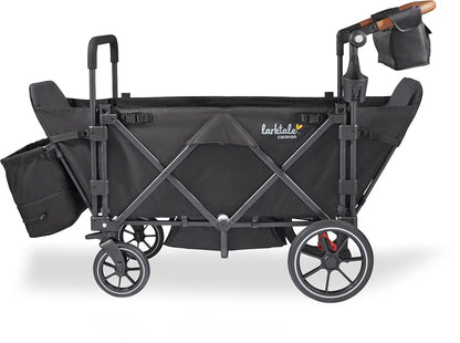 Larktale Caravan Quad (4 Seater) Stroller Wagon - Byron Black - LK50039