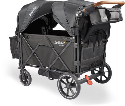 Larktale Caravan Quad (4 Seater) Stroller Wagon - Byron Black - LK50039