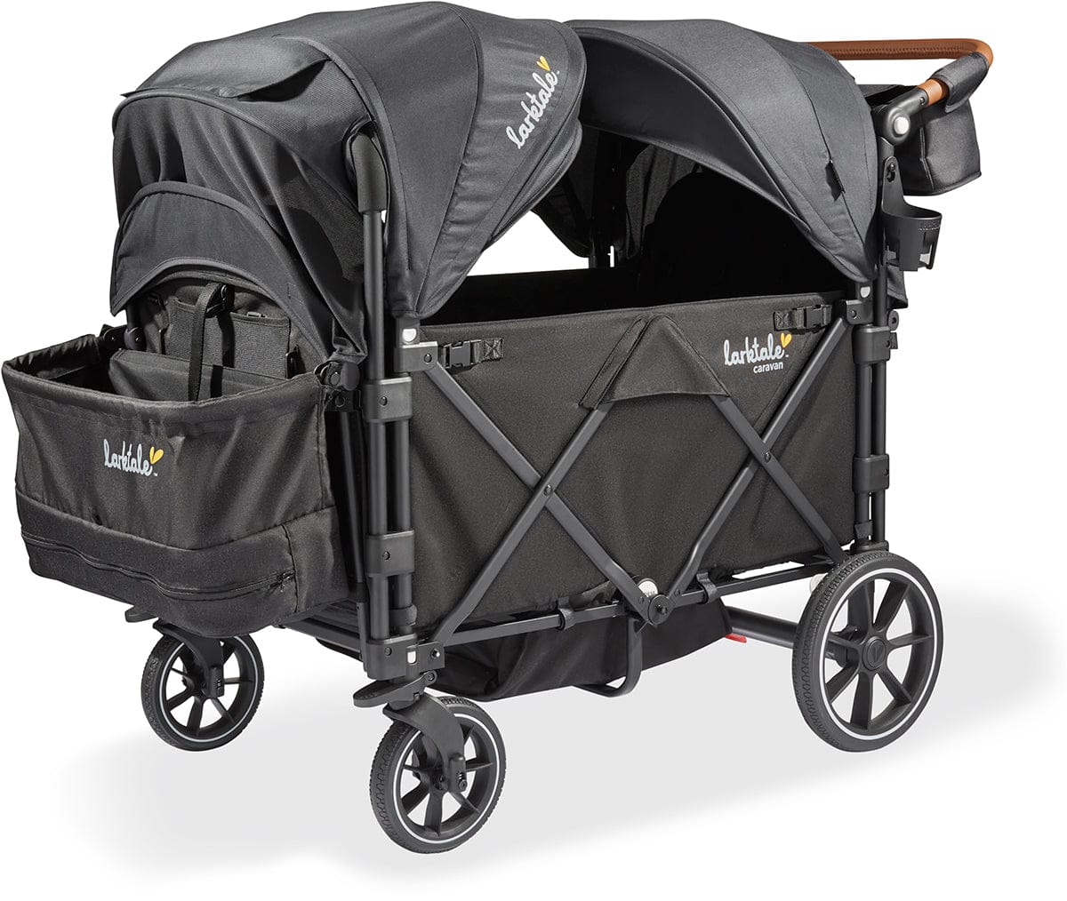 Larktale Caravan Quad (4 Seater) Stroller Wagon - Byron Black - LK50039
