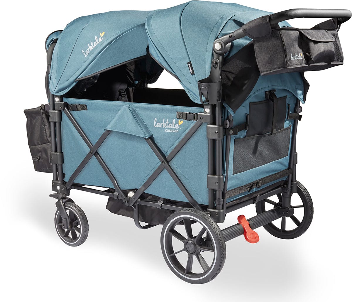 Larktale Caravan Quad (4 Seater) Stroller Wagon - Seaford Blue - LK50031