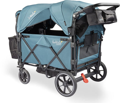 Larktale Caravan Quad (4 Seater) Stroller Wagon - Seaford Blue - LK50031