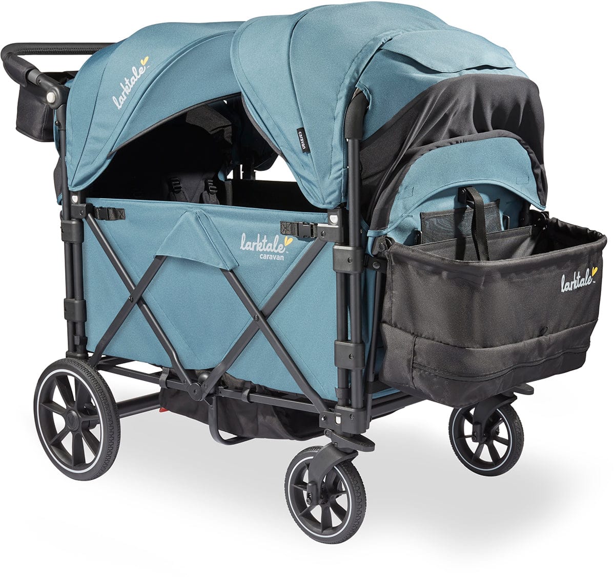 Larktale Caravan Quad (4 Seater) Stroller Wagon - Seaford Blue - LK50031