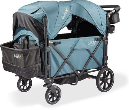 Larktale Caravan Quad (4 Seater) Stroller Wagon - Seaford Blue - LK50031