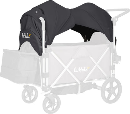 Larktale Caravan Stroller Wagon Canopy Set of 2 - Byron Black - LK50500