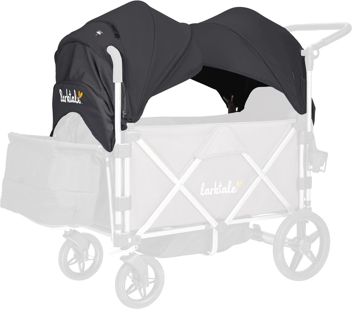 Larktale Caravan Stroller Wagon Canopy Set of 2 - Byron Black