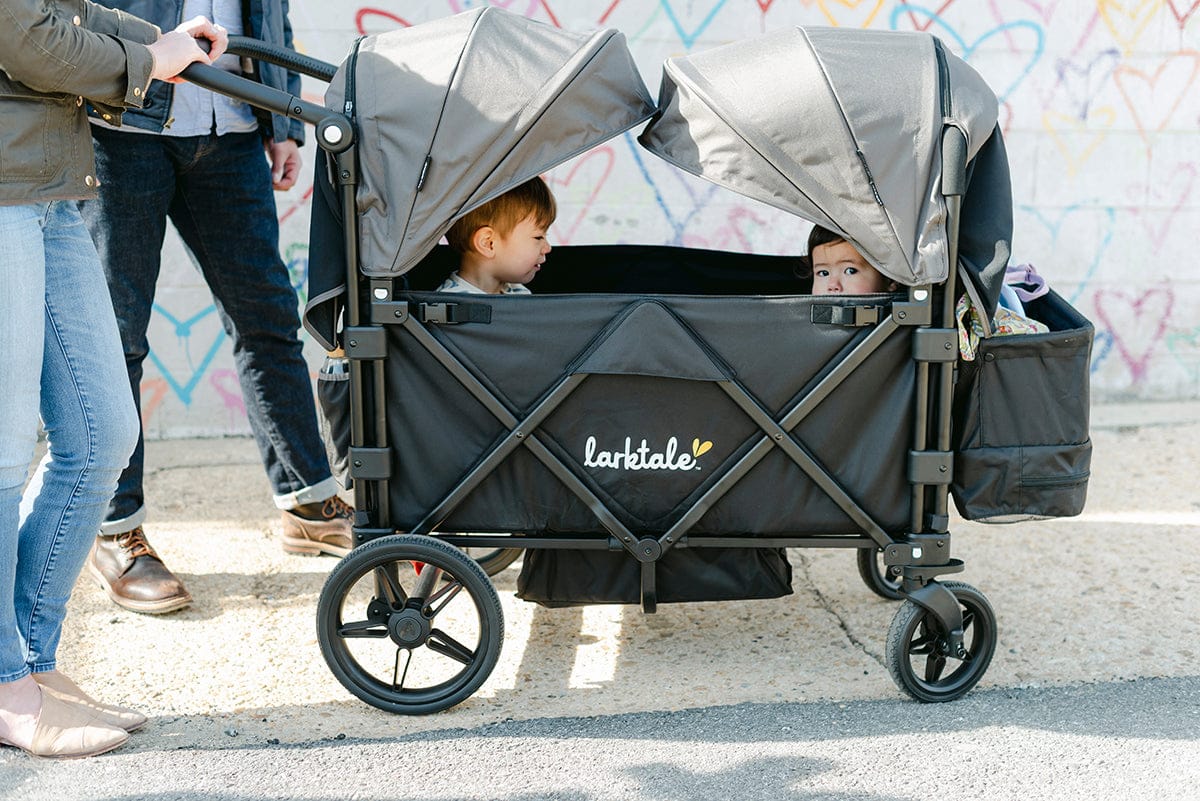 Larktale Caravan Stroller Wagon Complete - Byron Black / Pebble Gray (Albee Exclusive) - LK50019