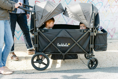 Larktale Caravan Stroller Wagon Complete - Byron Black / Pebble Gray (Albee Exclusive) - LK50019