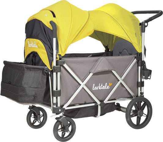 Larktale Caravan Stroller Wagon Complete - Mornington Gray/Clovelly Yellow - LK50008-LK50506