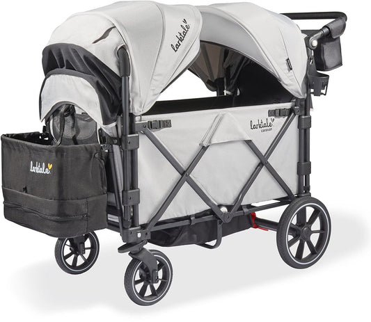 Larktale Caravan V3 (2 Seater) Stroller Wagon - Avalon Gray - LK50040