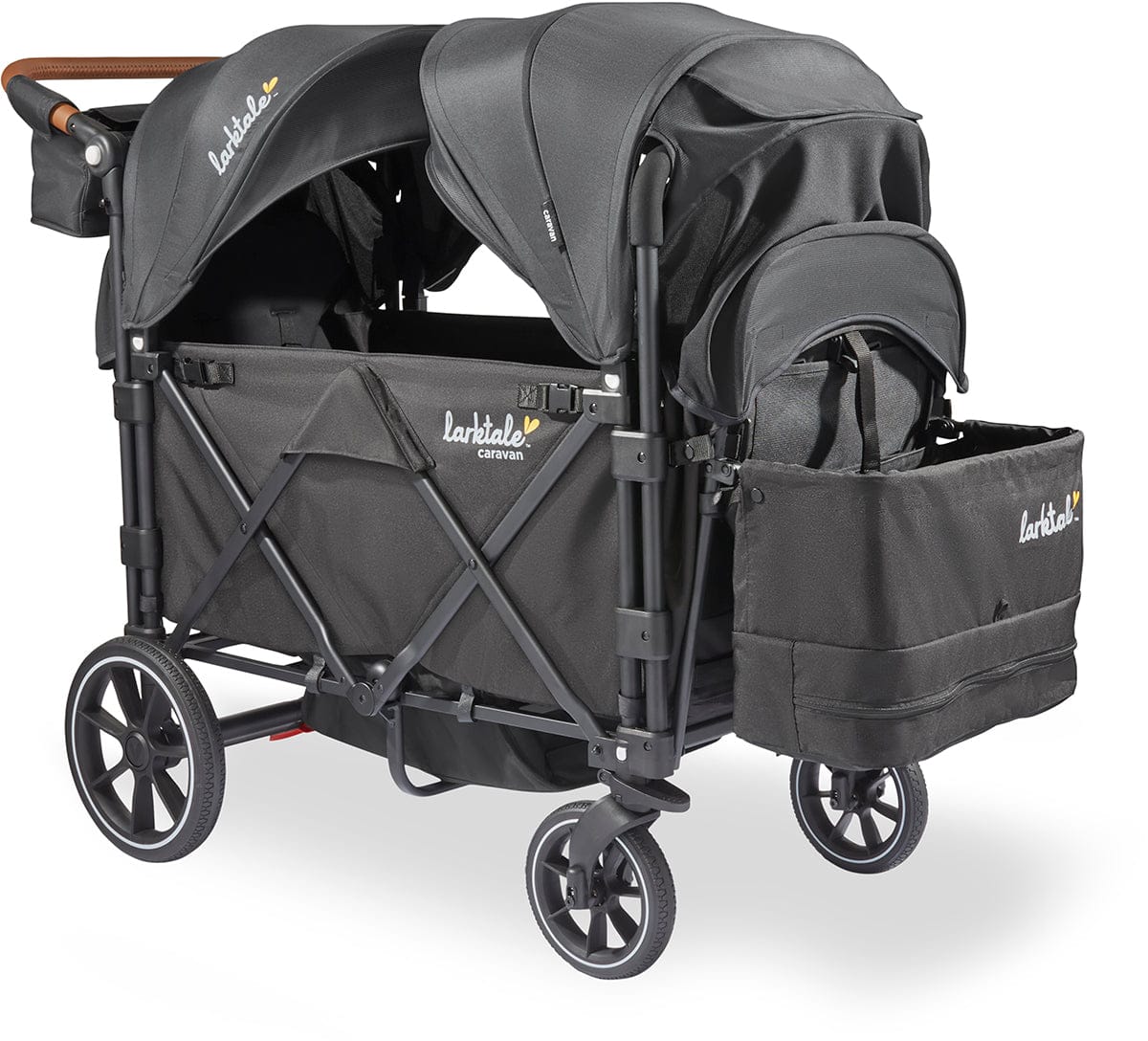 Larktale Caravan V3 (2 Seater) Stroller Wagon - Byron Black - LK50049