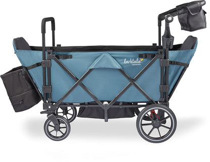Larktale Caravan V3 (2 Seater) Stroller Wagon - Seaford Blue - LK50041