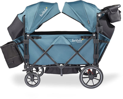Larktale Caravan V3 (2 Seater) Stroller Wagon - Seaford Blue - LK50041