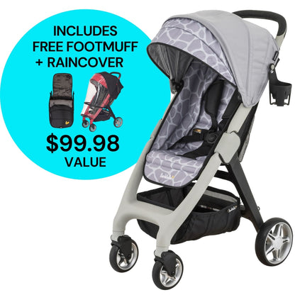 Larktale Chit Chat Compact Stroller Winter Bundle - Nightcliff Stone / Black - LK10004-LK10500-LK00501