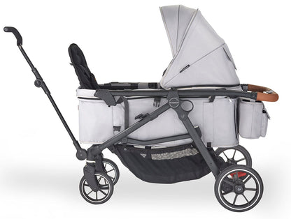 Larktale Crossover (2 Seater) Convertible Stroller Wagon - Byron Black - LK53000