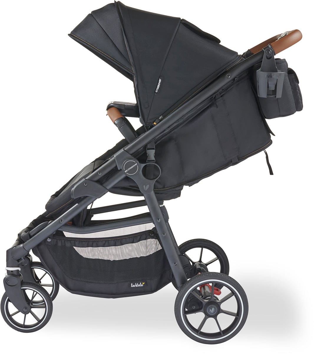 Larktale Crossover V2 (2 Seater) Convertible Stroller Wagon - Byron Black - LK53010