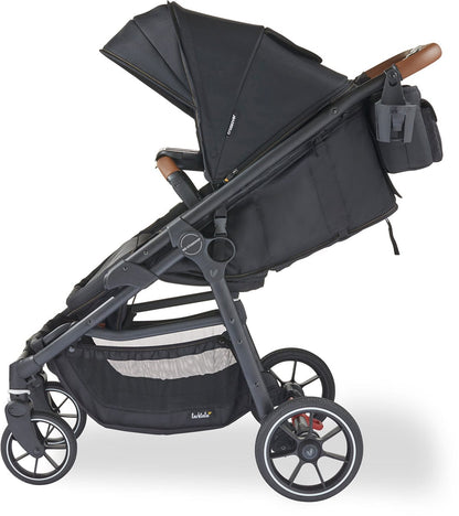 Larktale Crossover V2 (2 Seater) Convertible Stroller Wagon - Byron Black - LK53010