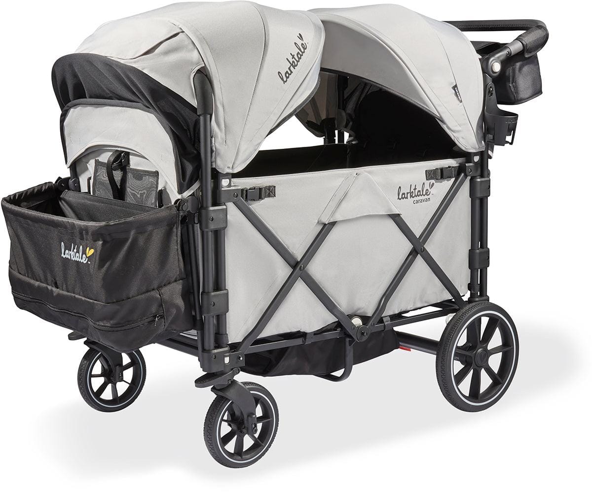 Larktale OPEN BOX Caravan Quad (4 Seater) Stroller Wagon - Avalon Gray - LK50030-ob