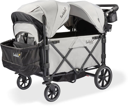 Larktale OPEN BOX Caravan Quad (4 Seater) Stroller Wagon - Avalon Gray - LK50030-ob