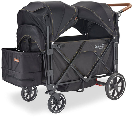 Larktale OPEN BOX Caravan V2 (2 Seater) Stroller Wagon - Byron Black - LK50010-ob
