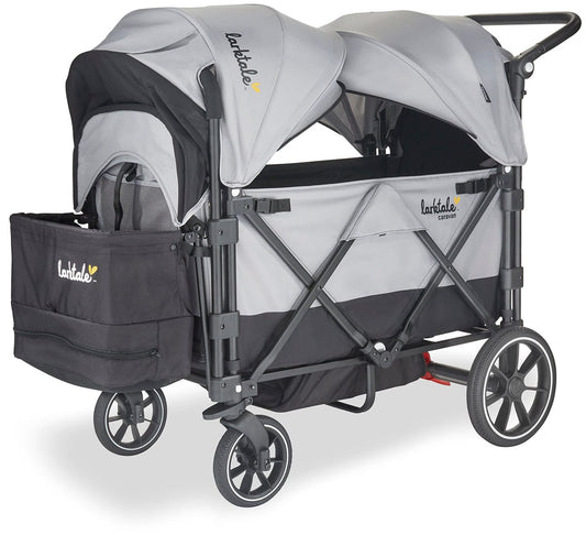 Larktale OPEN BOX Caravan V2 (2 Seater) Stroller Wagon - Gray/Black - LK50000-ob
