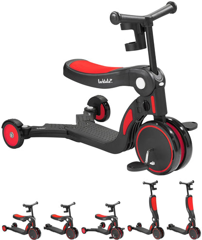 Larktale Scoobi 5-in-1 Convertible Scooter - Barossa Red - LK60003