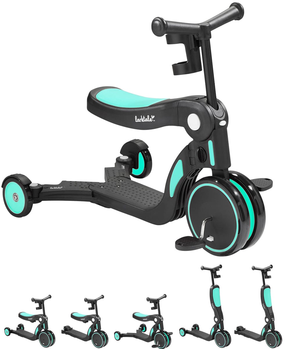 Larktale Scoobi 5-in-1 Convertible Scooter - Biscay Green - LK60007