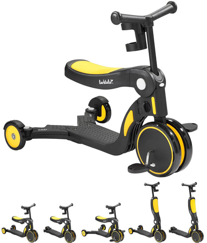 Larktale Scoobi 5-in-1 Convertible Scooter - Clovelly Yellow - LK60006