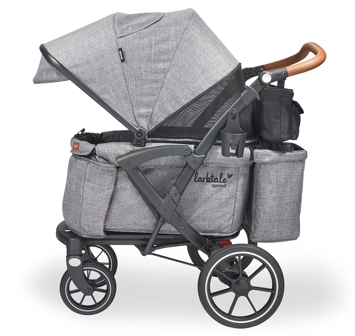 Larktale Sprout Single-to-Double Stroller Wagon - Byron Black - LK52000