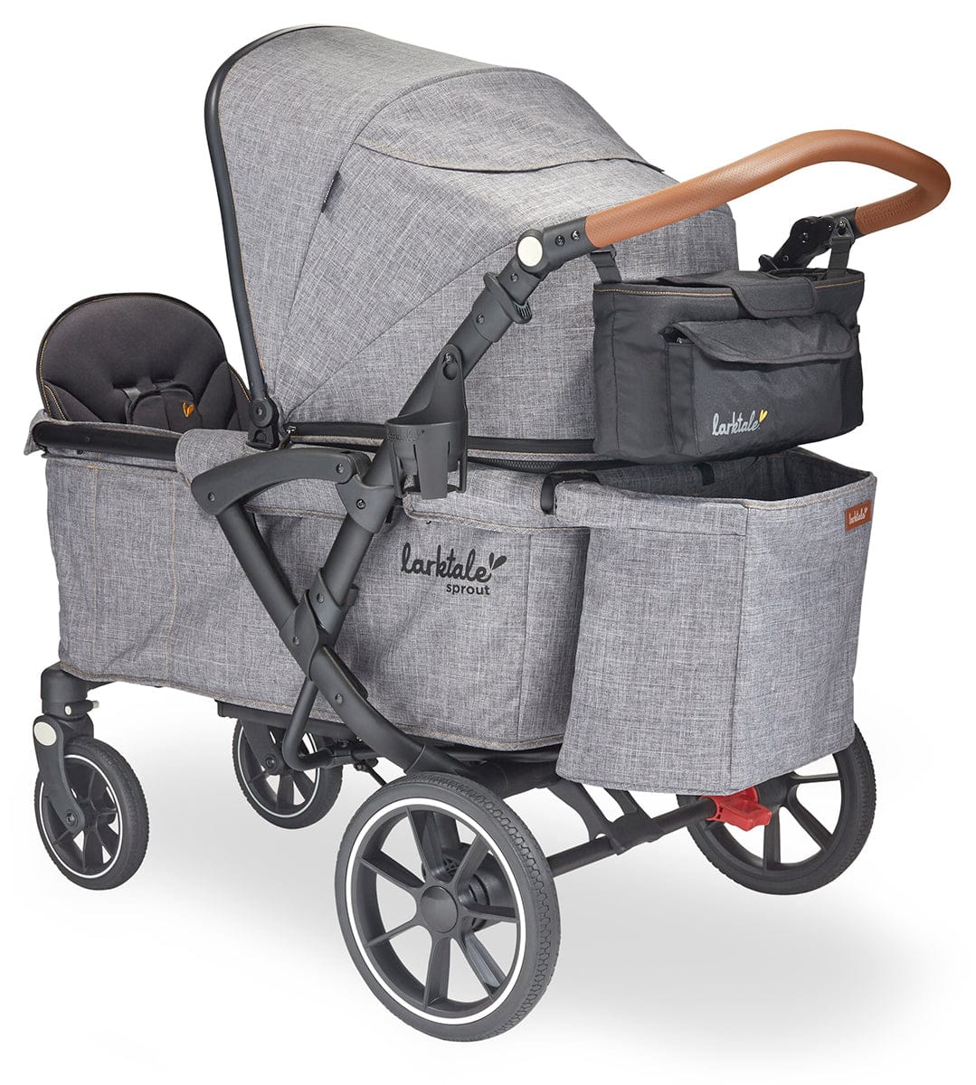 Larktale Sprout Single-to-Double Stroller Wagon - Nightcliff Stone - LK52004
