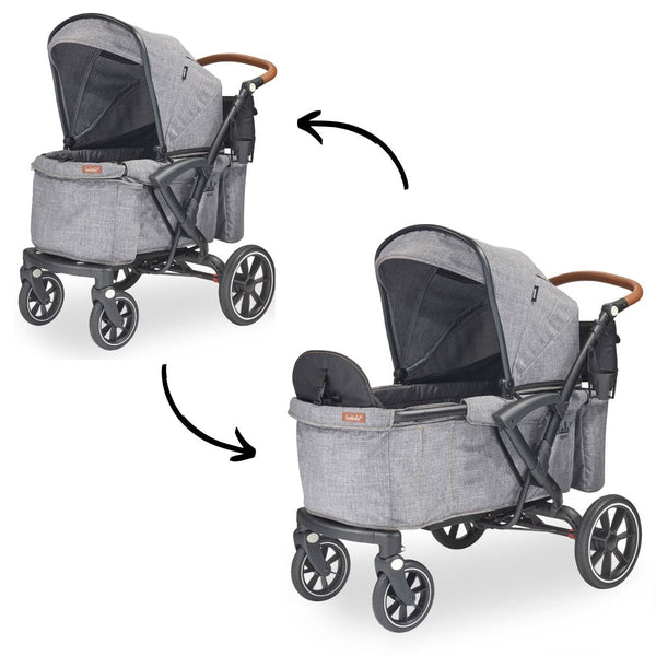 【Jointer】 Sprout 27 dark gray Larktale Sprout Single-to-Double Stroller Wagon - Nightcliff Stone