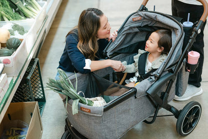 Larktale Sprout V2 Single-to-Double Stroller Wagon - Byron Black - LK52010
