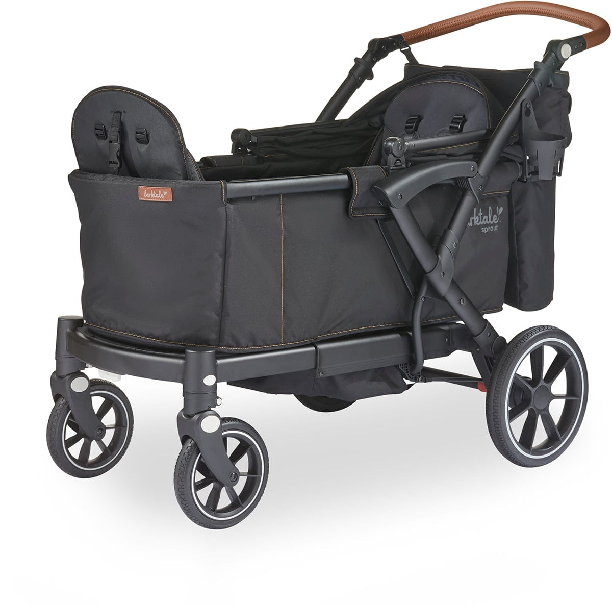 Larktale Sprout V2 Single-to-Double Stroller Wagon - Byron Black - LK52010