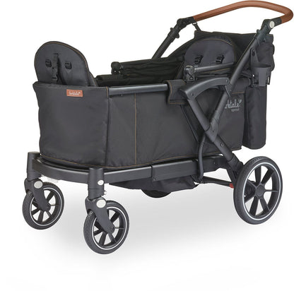 Larktale Sprout V2 Single-to-Double Stroller Wagon - Byron Black - LK52010
