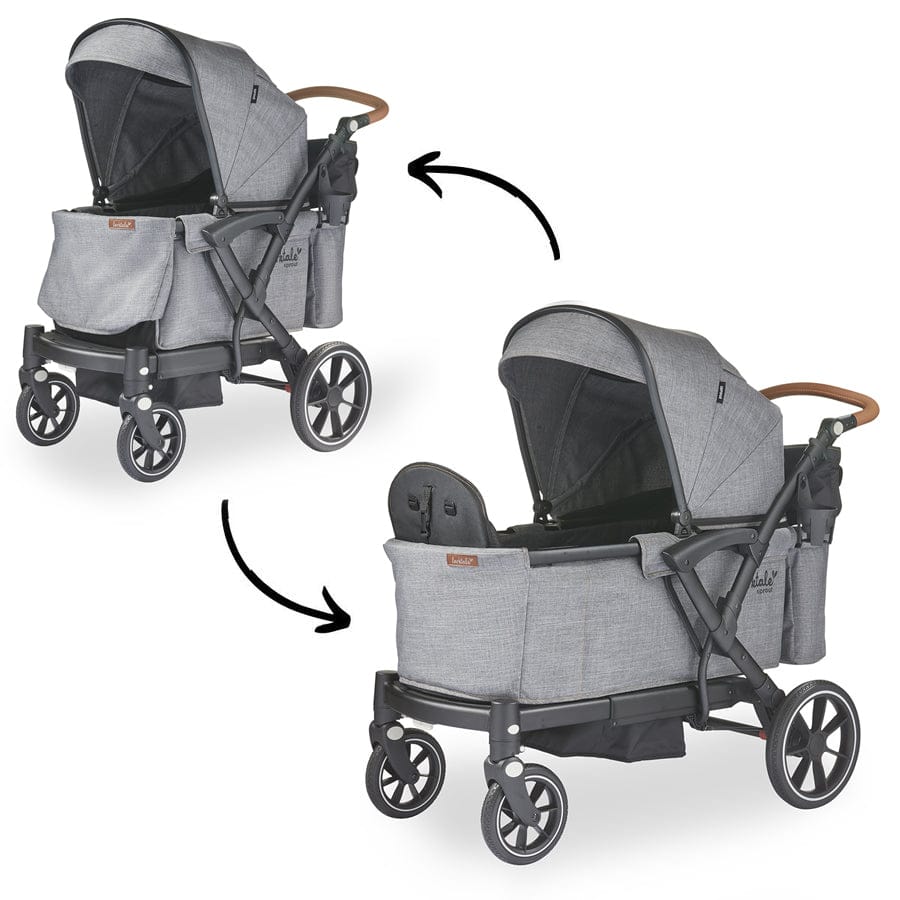 Larktale Sprout V2 Single-to-Double Stroller Wagon - Nightcliff Stone - LK52014