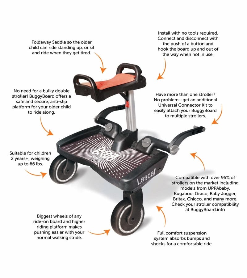 Lascal BuggyBoard Maxi+ - Black / Gray - 5-31010