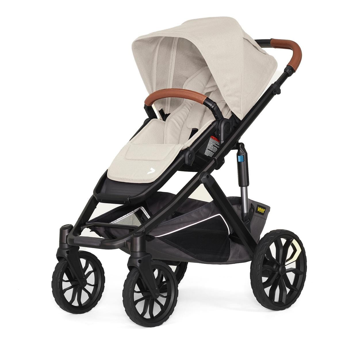 Veer Switch&Roll Luxe Single-to-Double Stroller Bundle with Leather Kit - Natural (One Box) - BOX-SNR-LEA-NAT