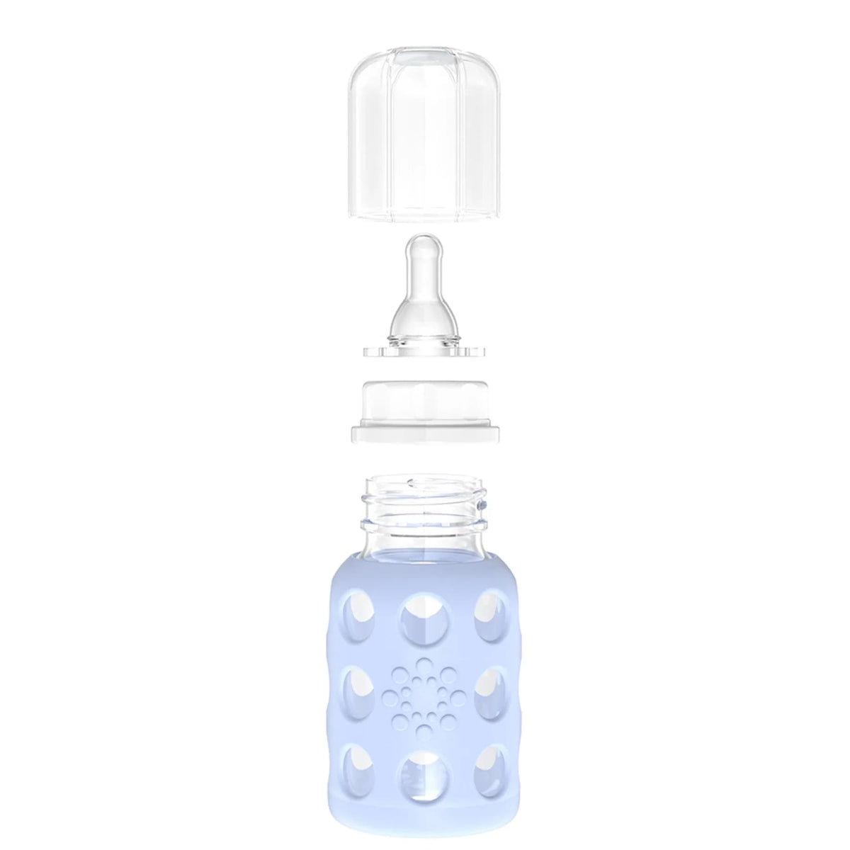 Lifefactory 4oz Glass Baby Bottle with Silicone Sleeve - Blanket