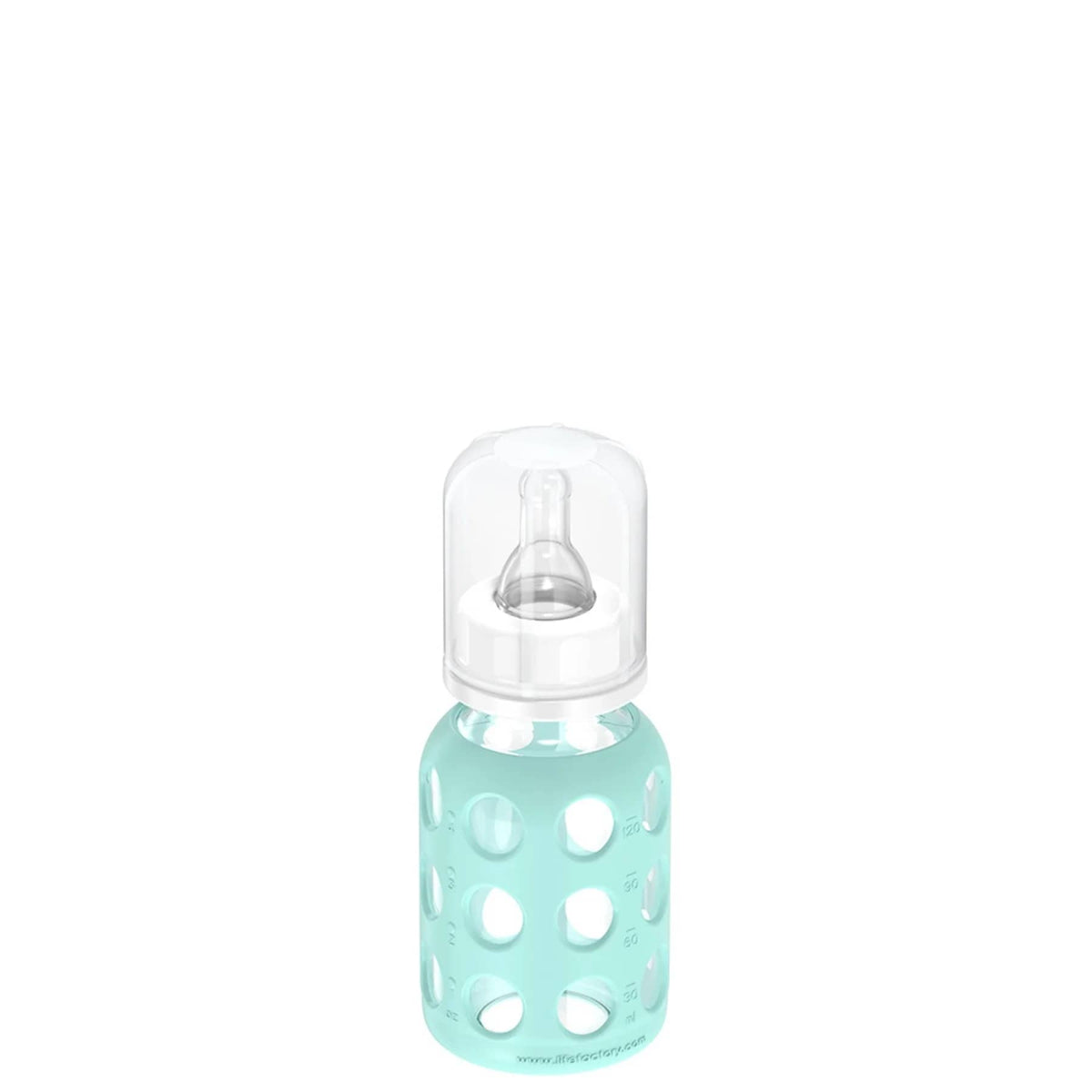 Lifefactory 4oz Glass Baby Bottle with Silicone Sleeve - Mint