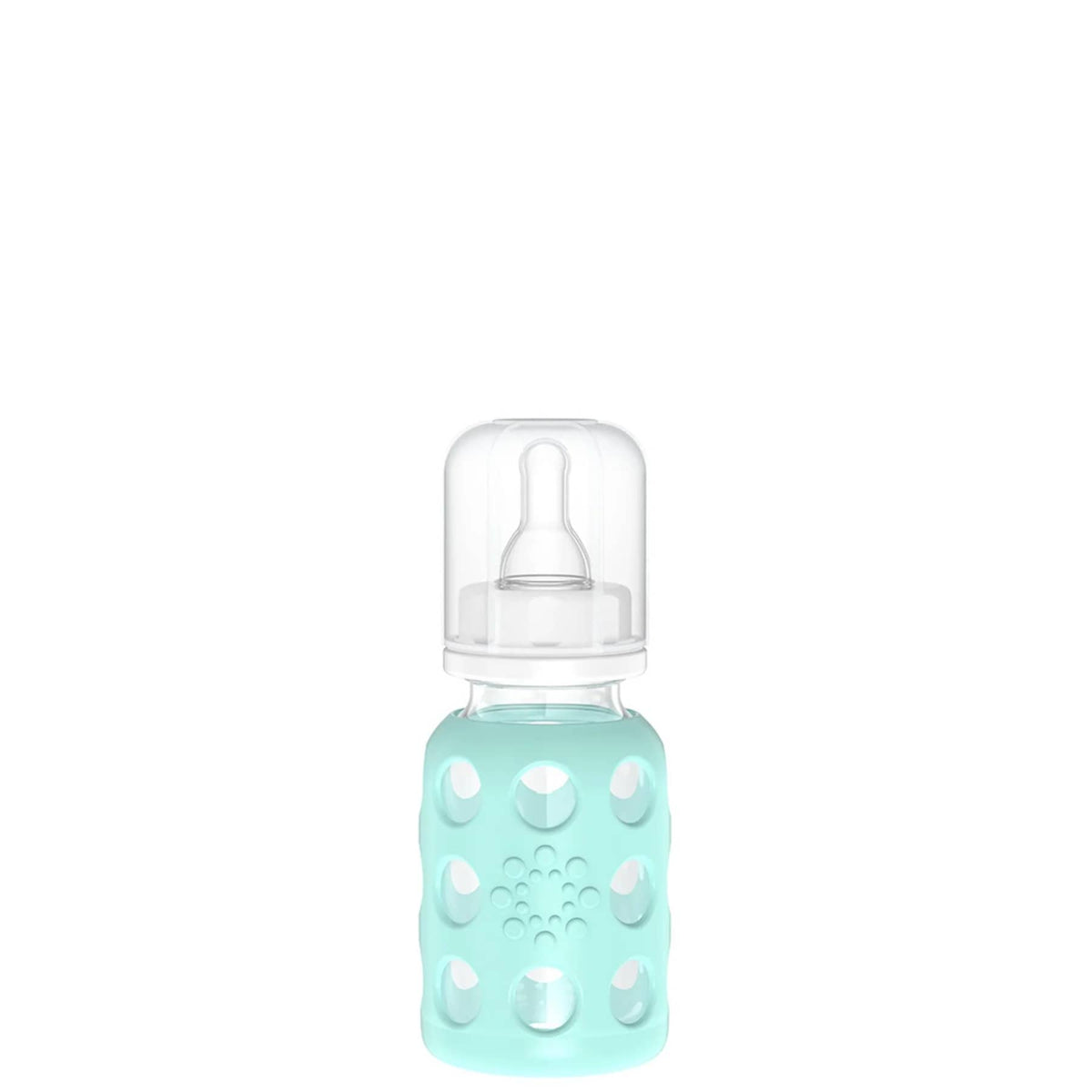 Lifefactory 4oz Glass Baby Bottle with Silicone Sleeve - Mint