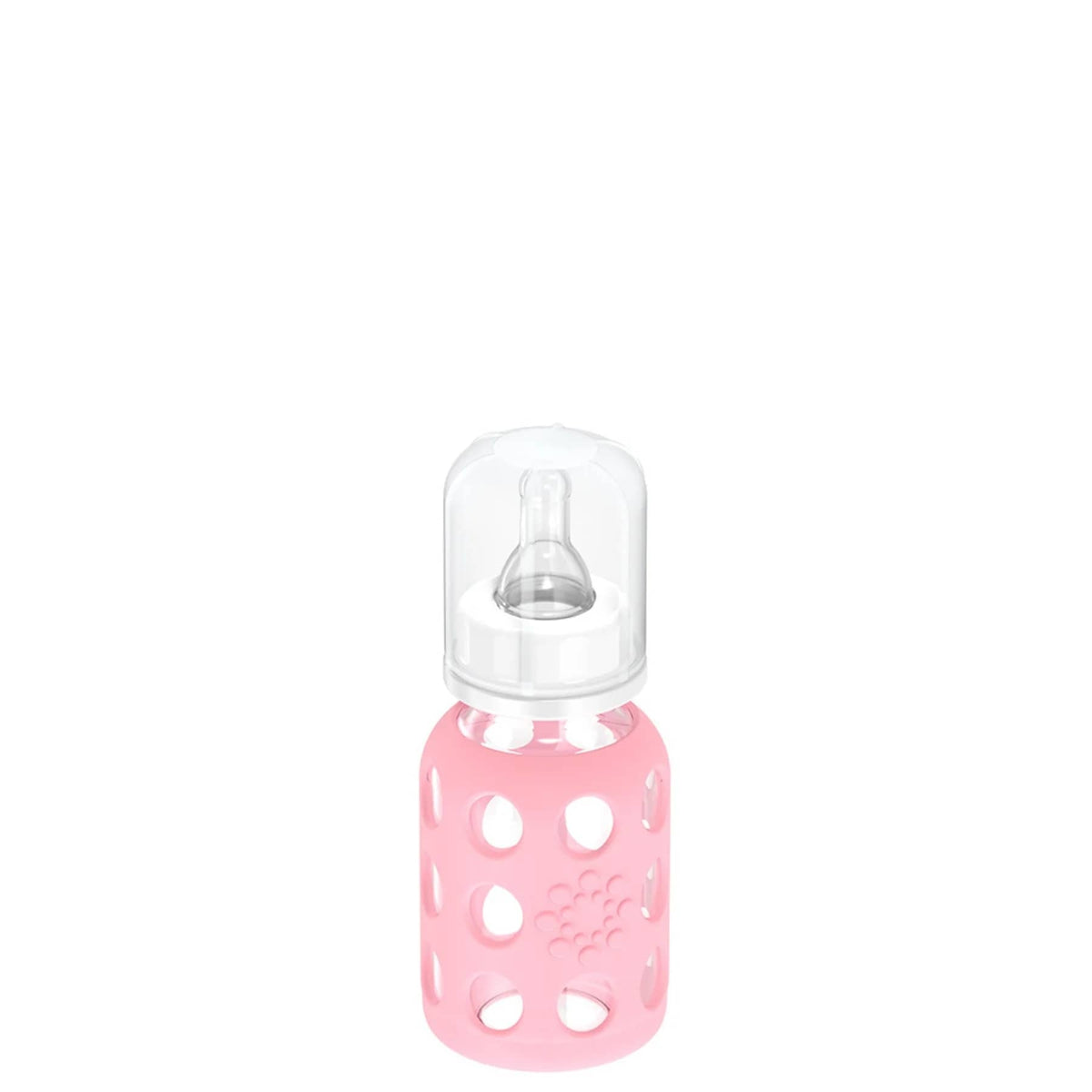 Lifefactory 4oz Glass Baby Bottle with Silicone Sleeve - Pink