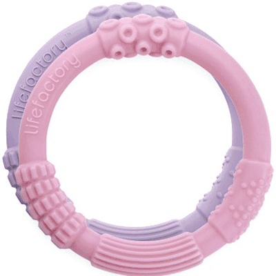 Lifefactory Silicone Teether Dual Pack in Pink & Lilac - 122002
