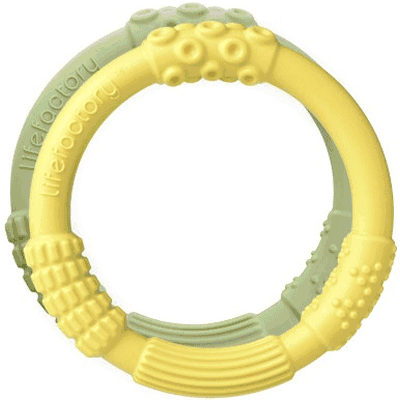 Lifefactory Silicone Teether Dual Pack in Yellow & Green - 122003-LF