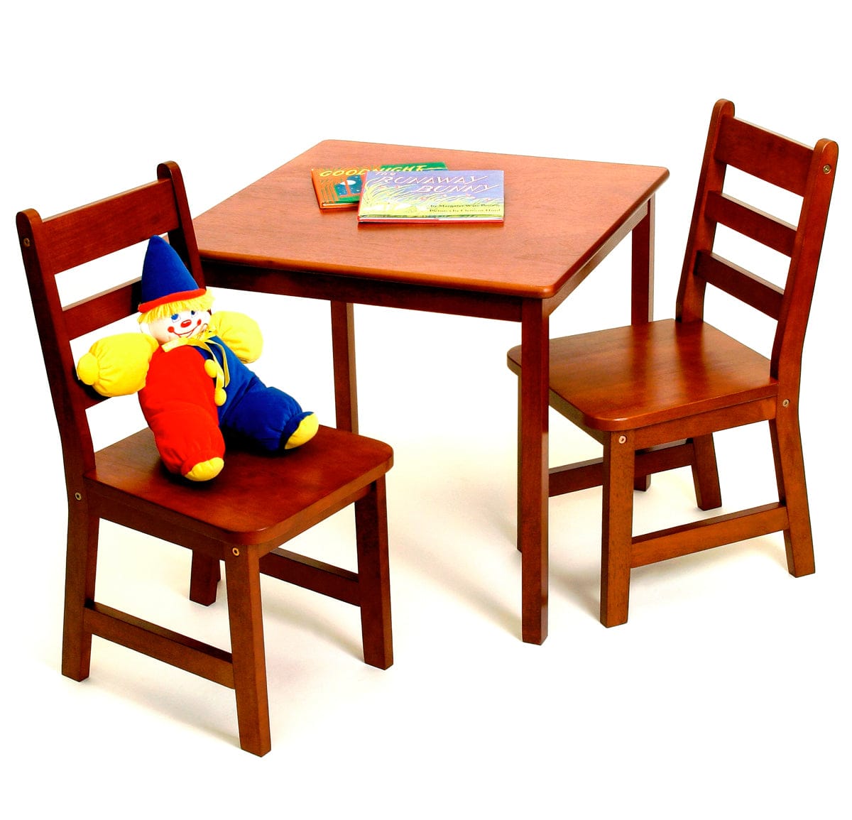 Lipper International Child's Square Table & Chairs, 3-Piece Set - Cherry