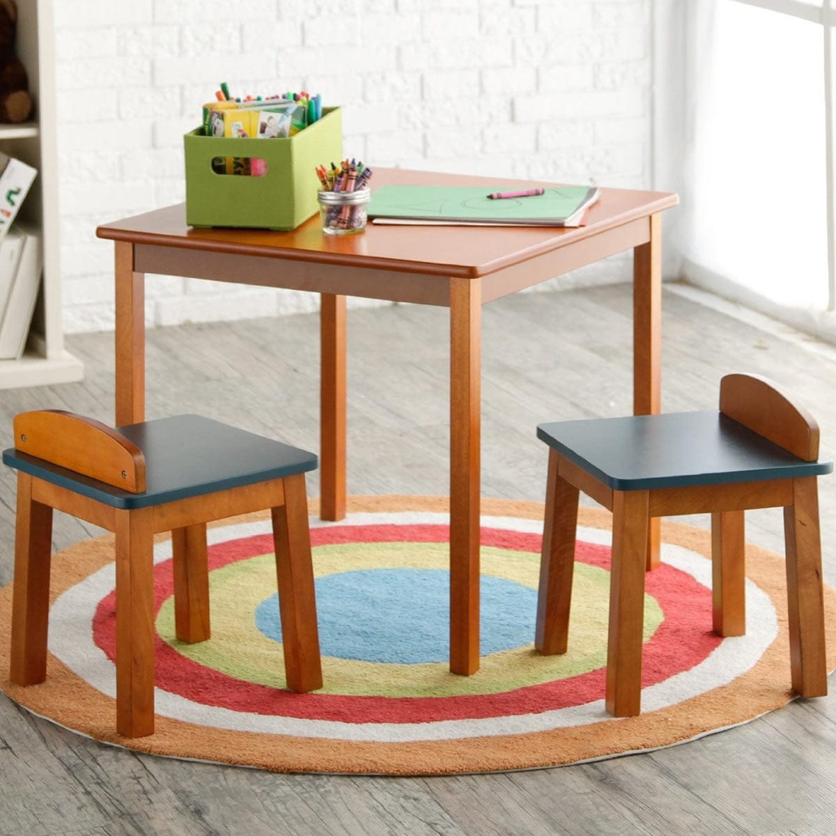 Lipper International Child's Table & Stools Set - Pecan
