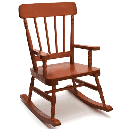 Lipper International High Back Child Rocker in Cherry - 557C