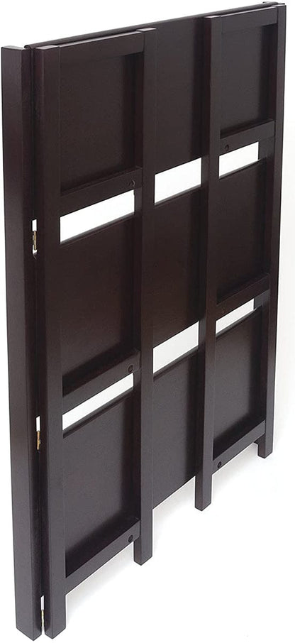 Lipper International Kids 3-Shelf Folding Bookcase - Espresso - 517E