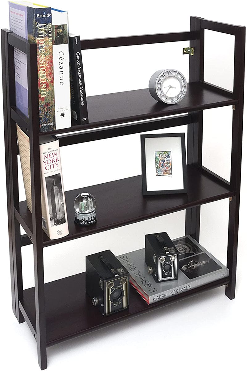 Lipper International Kids 3-Shelf Folding Bookcase - Espresso - 517E