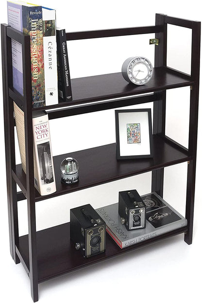 Lipper International Kids 3-Shelf Folding Bookcase - Espresso - 517E