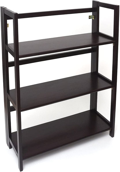 Lipper International Kids 3-Shelf Folding Bookcase - Espresso - 517E
