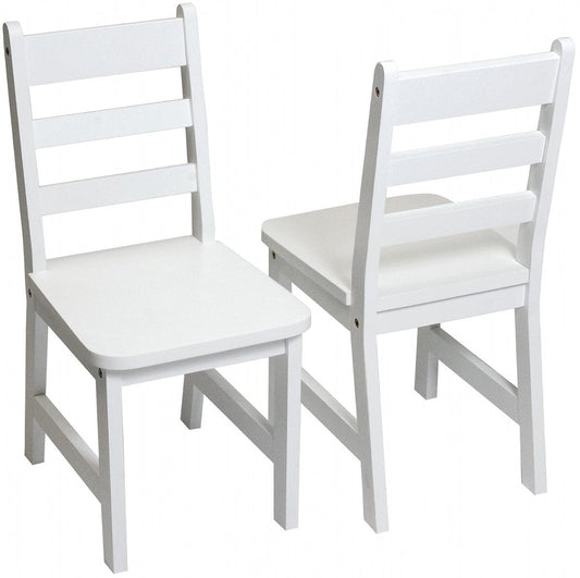 Lipper International Kids Chairs, Set of 2 - White - 523-4W